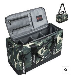 KRONE KALPASMOS TRAVEL DUFFEL BAG / SPORTS BAG / SNEAKER BAG-GREEN CAMO